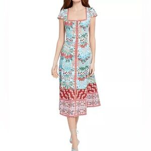 Alice + Olivia Estrella square neck floral dress - MSRP $440 - size 12